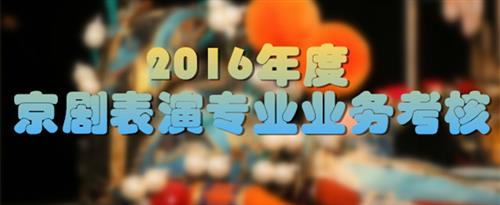 美女被艹喷水视频国家京剧院2016年度京剧表演专业业务考...